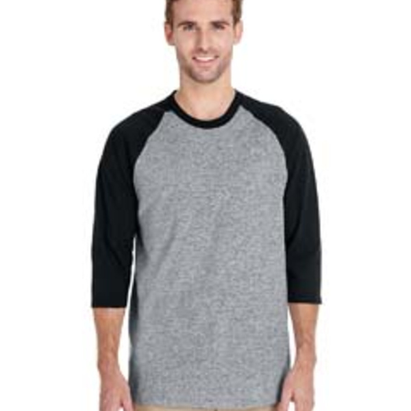 Adult Heavy Cotton™ Three-Quarter Raglan Sleeve T-Shirt Thumbnail